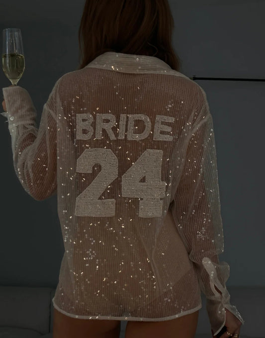 Sylvester Sequin Bride Shirt
