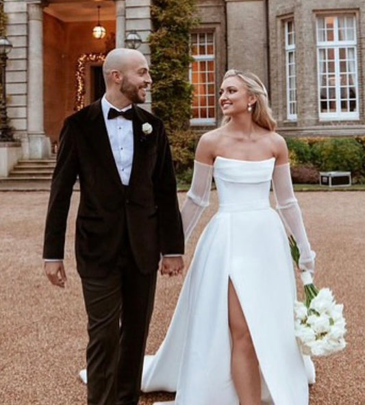 Alena Leena Tulle Plisse Sleeves