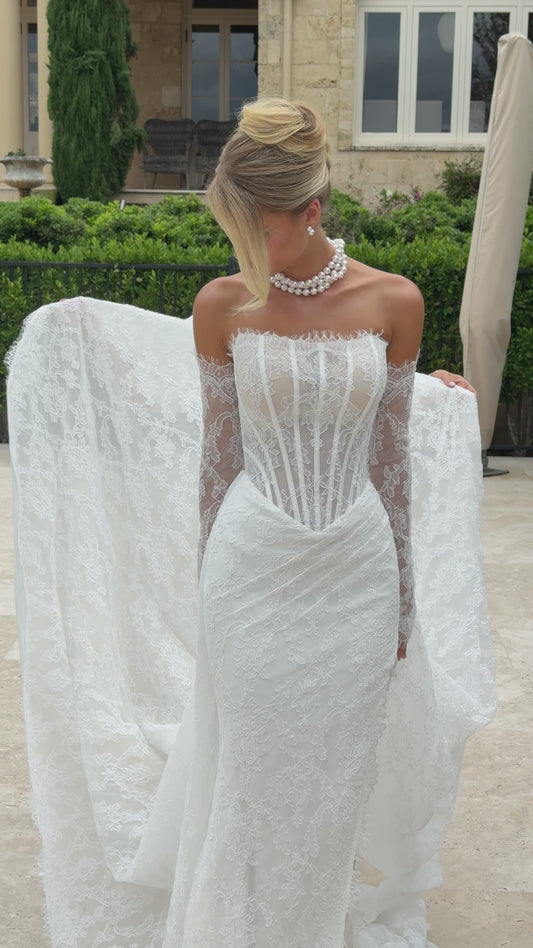 Jane Hill Bridal 'Claremont' Lace Overskirt