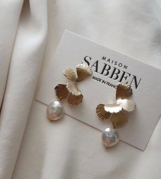 Maison Sabben Univers Pearl Bridal Earrings